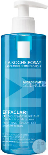La Roche-Posay Effaclar Zuiverende Schuimende Reiningsgel Acne Gevoelige Huid Pompfles 400ml